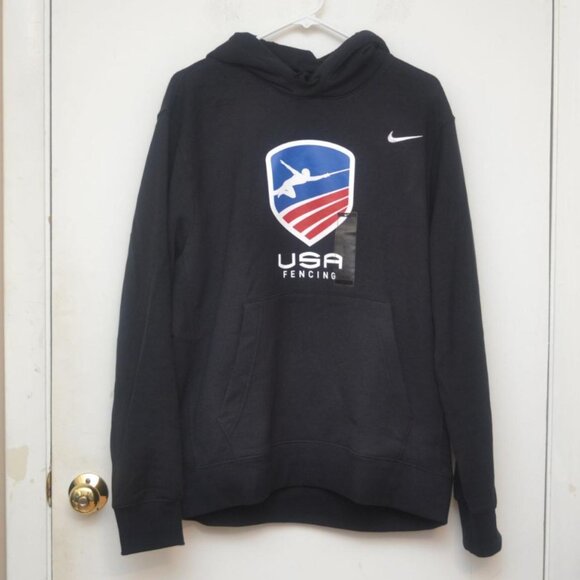 Nike Men's USA Fencing Navy Blue Pullover Hoodie BNWT - Picture 1 of 6